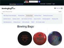 Tablet Screenshot of bowlingbags.com